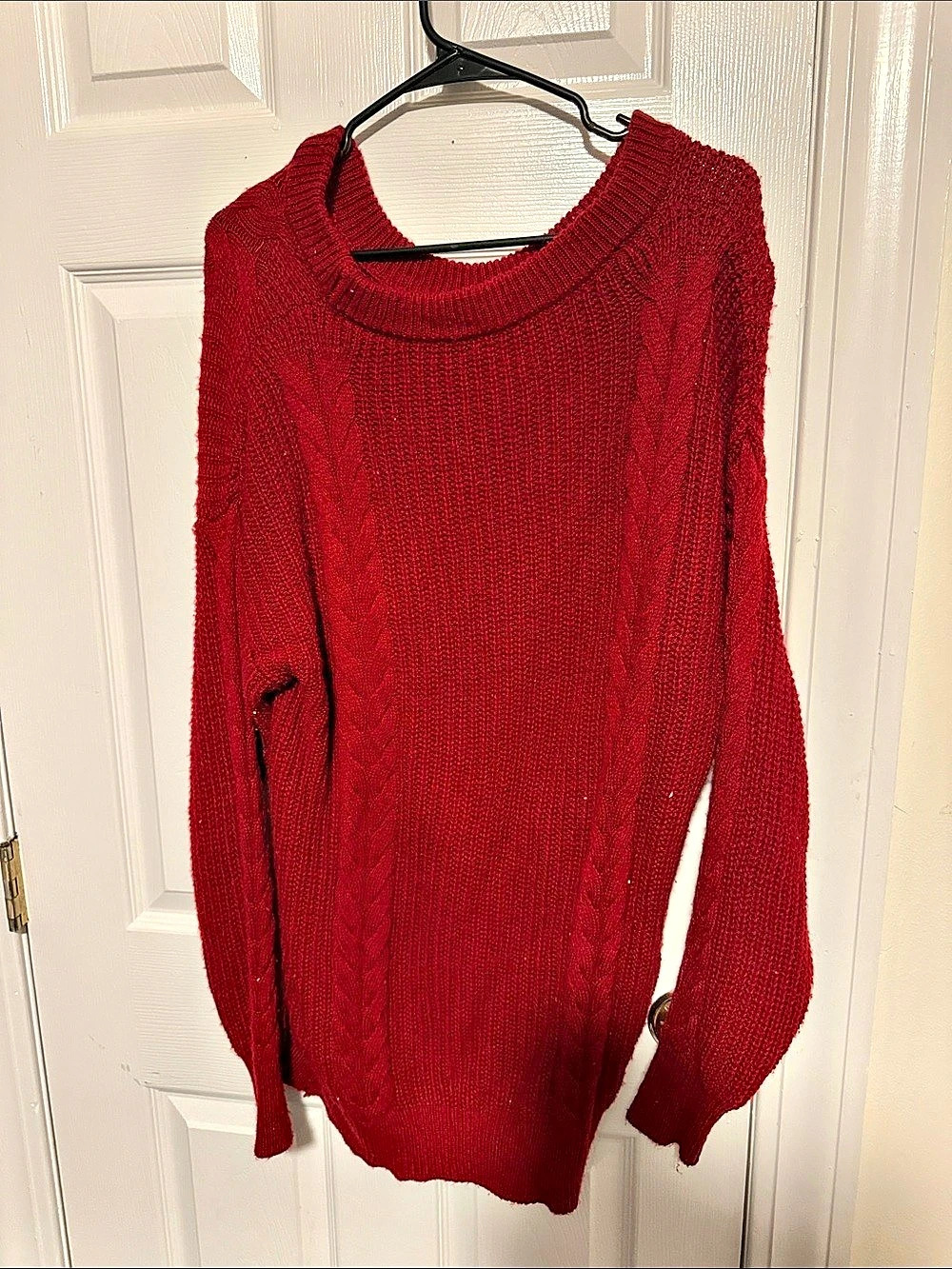 Red Crew Neck Sweater Like New